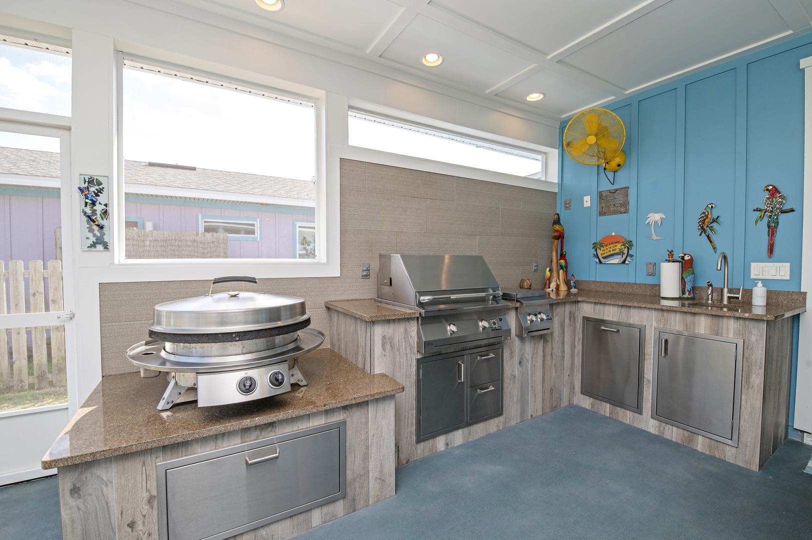 6056 Costanero Road St. Augustine, FL 32080 - Photo 23 of 30 View of patio with area for grilling and a sink