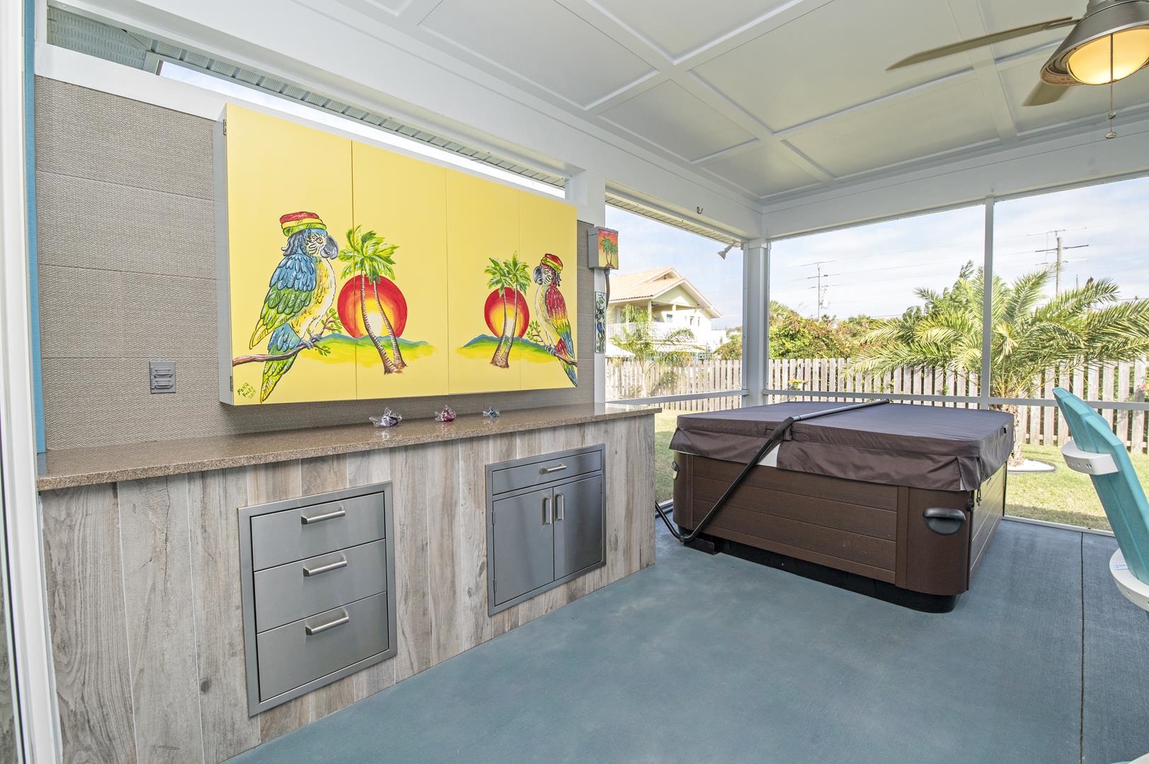 6056 Costanero Road St. Augustine, FL 32080 - Photo 24 of 30 View of patio with a hot tub