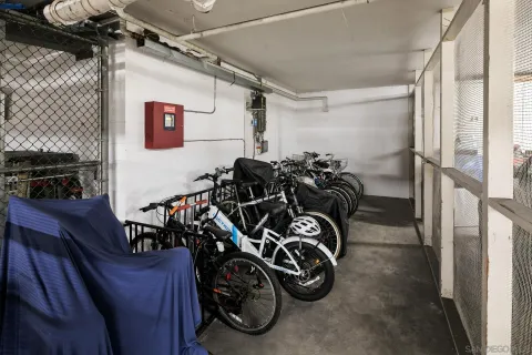 a view of a bike garage