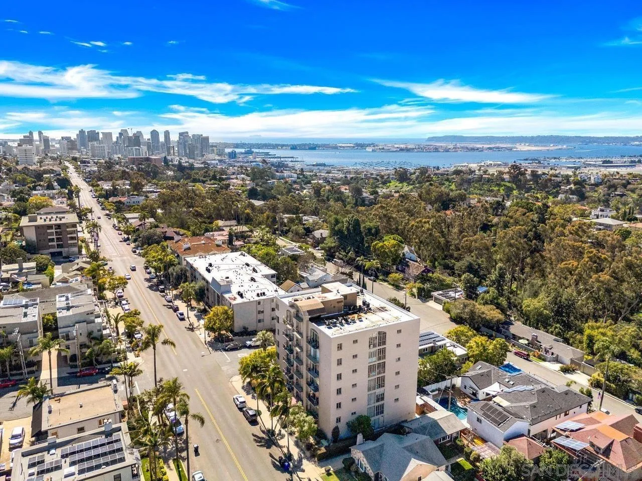 3266 1st Avenue, Unit 20 San Diego, CA 92103 - Photo 37 of 37 an aerial view of residential building with parking space