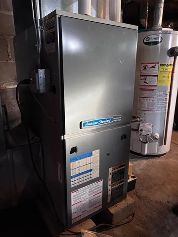 a close view of water heater room