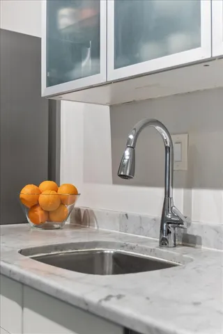 a close view of sink and tap