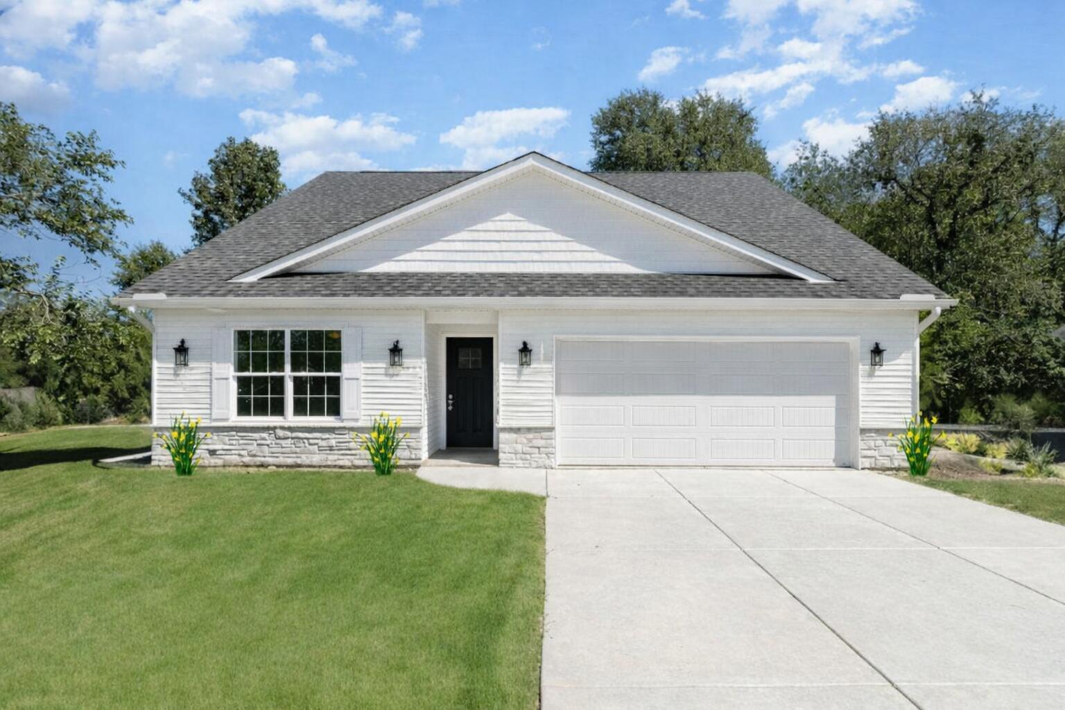 416 Belvoir Road Kingsford Heights, IN 46346 - Photo 1 of 21 a front view of house with yard and green space