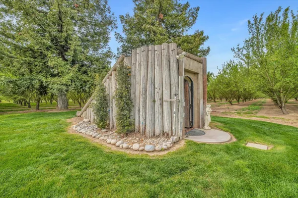 a view of a tiny house with a park
