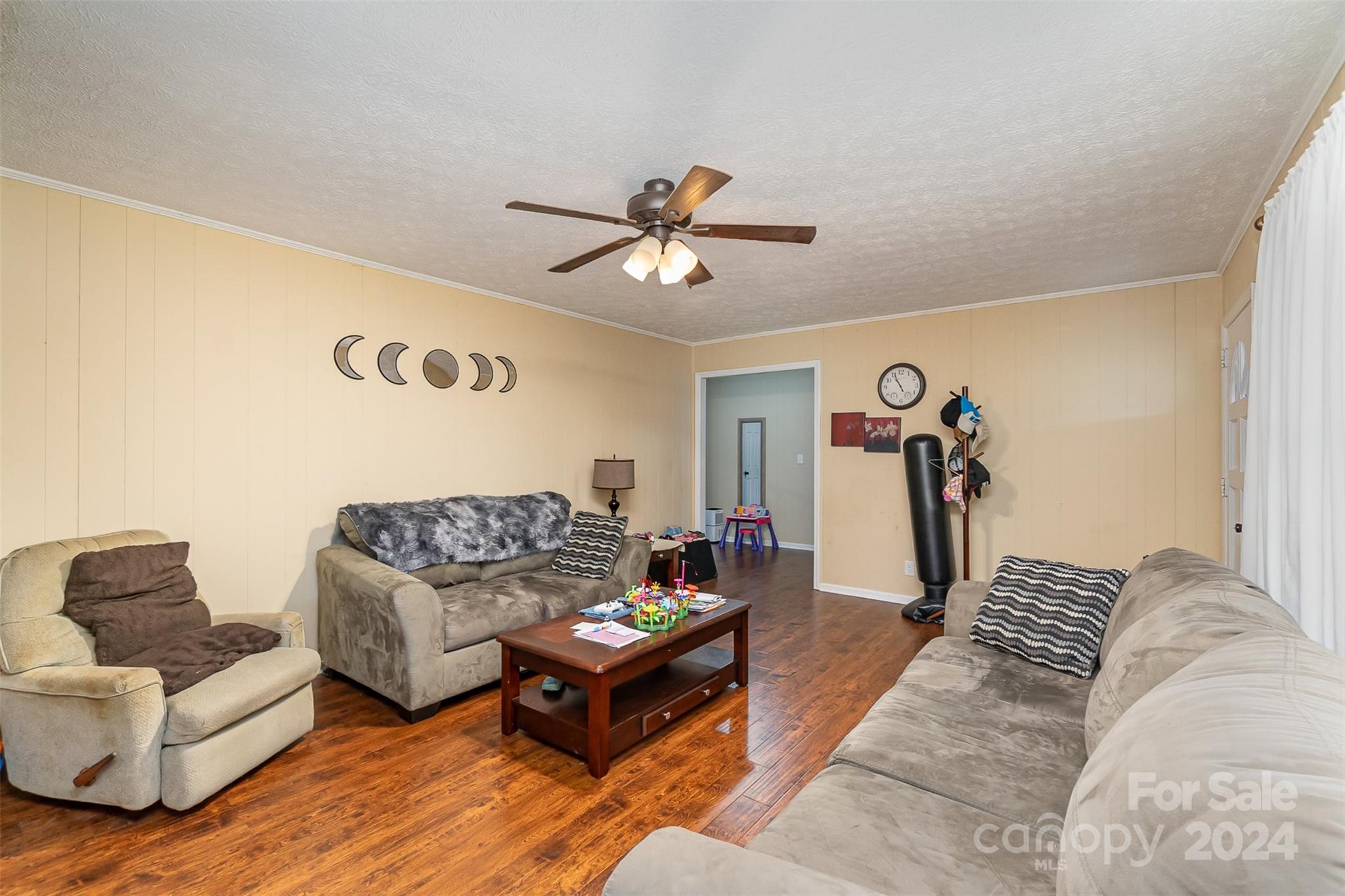501 Weaver Street Cherryville, NC 28021 - Photo 8 of 26 a living room with furniture and a ceiling fan