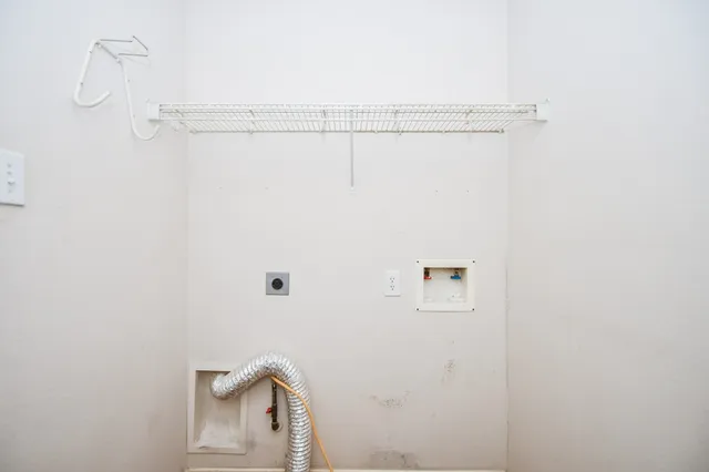 a view of backyard with green space