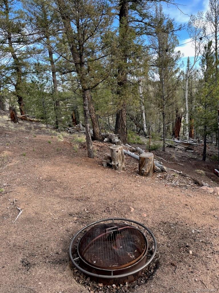 258 Old Squaw Road Como, CO 80432 - Photo 19 of 36 a backyard of a house with table and chairs