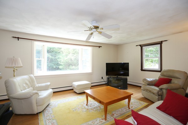 88 Warren Road Sudbury, MA 01776 - Photo 6 of 16 a living room with furniture and a flat screen tv