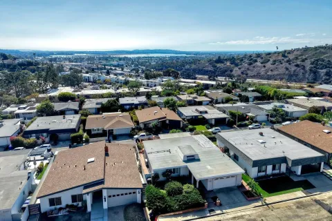 an aerial view of a city
