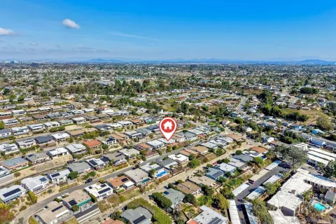an aerial view of multiple house