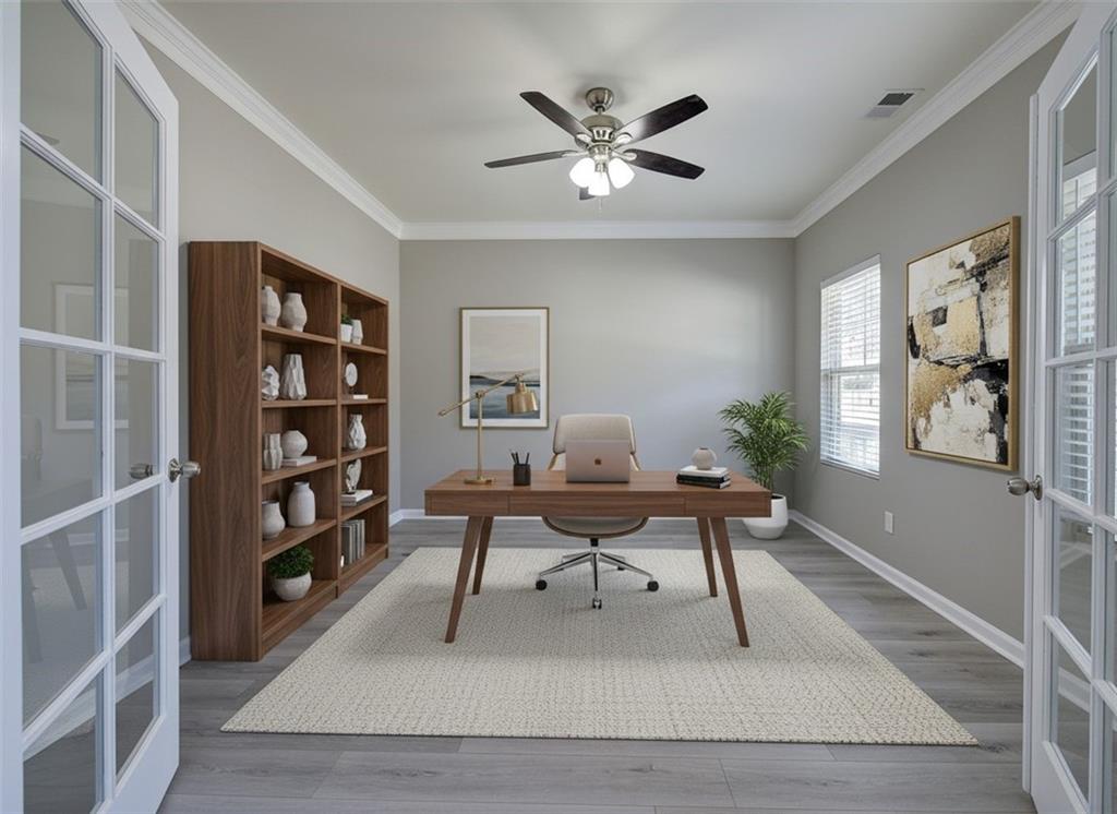 4 Timberland Trace Court Dallas, GA 30157 - Photo 19 of 53 a living room with furniture and a book shelf