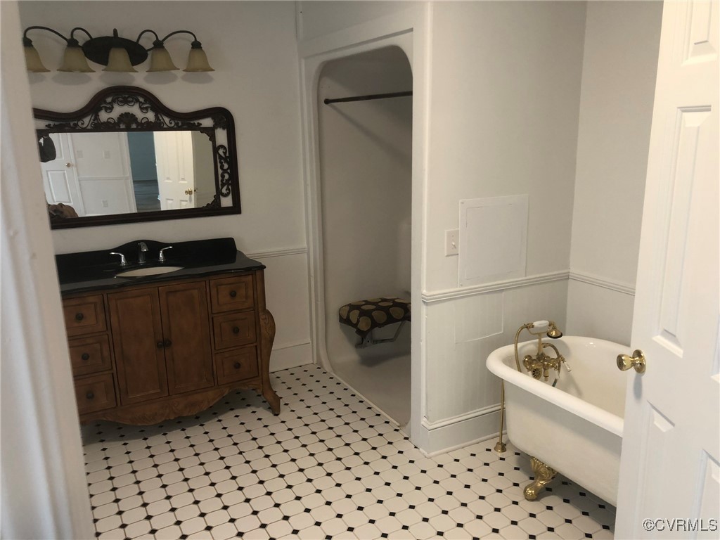5523 Ridge Road Heathsville, VA 22473 - Photo 14 of 23 Bathroom featuring tile patterned floors, vanity,