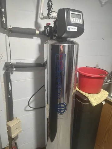 a close view of water heater room
