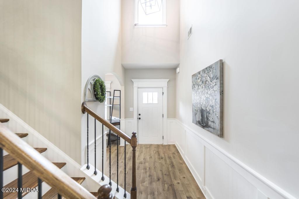 135 Timber Ridge Boulevard Byron, GA 31008 - Photo 5 of 36 a view of entryway with wooden floor