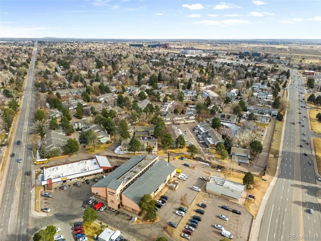 an aerial view of a city