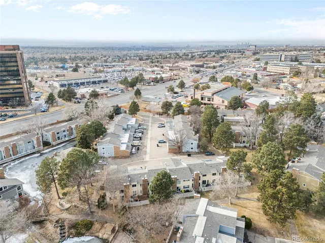 an aerial view of multiple house