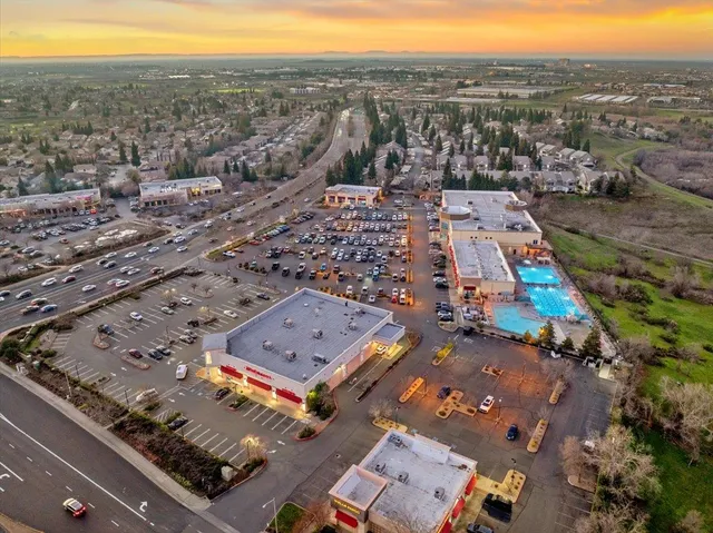 an aerial view of a city
