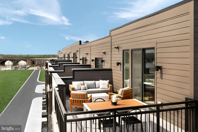 a outdoor view with a sitting space