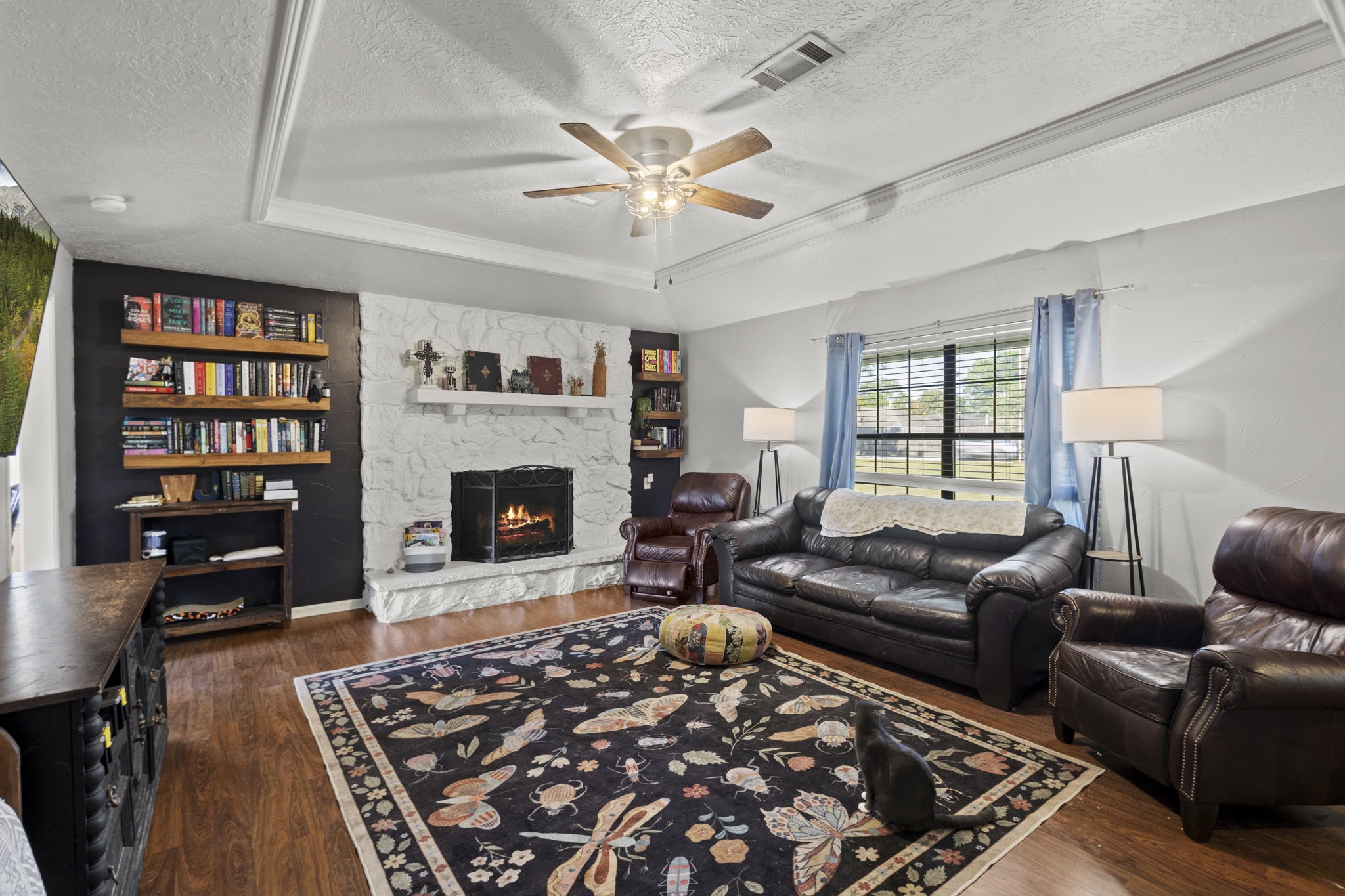 125 Williams Road Lumberton, TX 77657 - Photo 5 of 22 a living room with furniture or couch and a fireplace