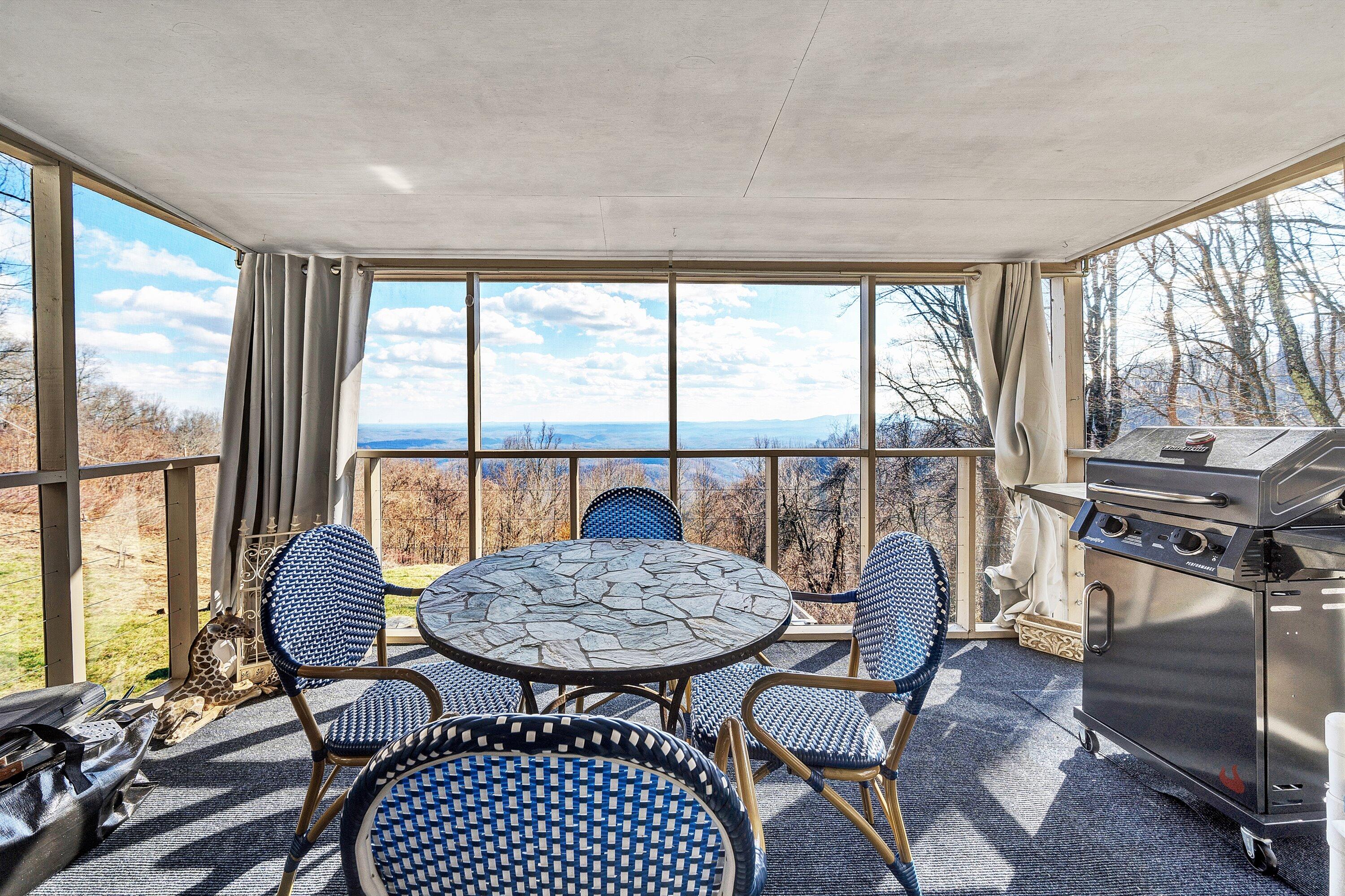 1575 Walnut Knob Road Floyd, VA 24091 - Photo 28 of 62 a view of a city from a dining room with furniture window and outside view