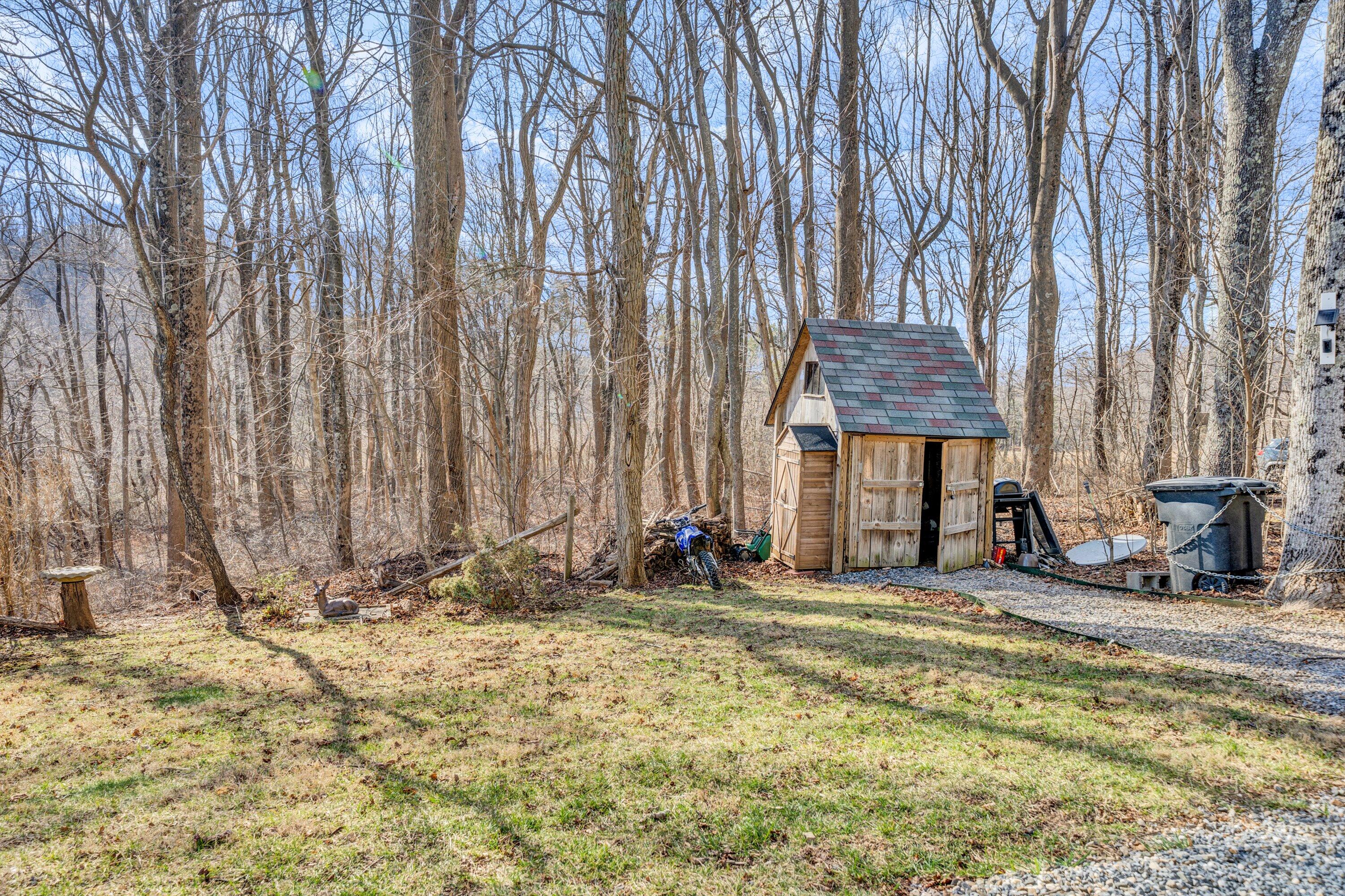 1575 Walnut Knob Road Floyd, VA 24091 - Photo 59 of 62 a backyard of a house with table and chairs