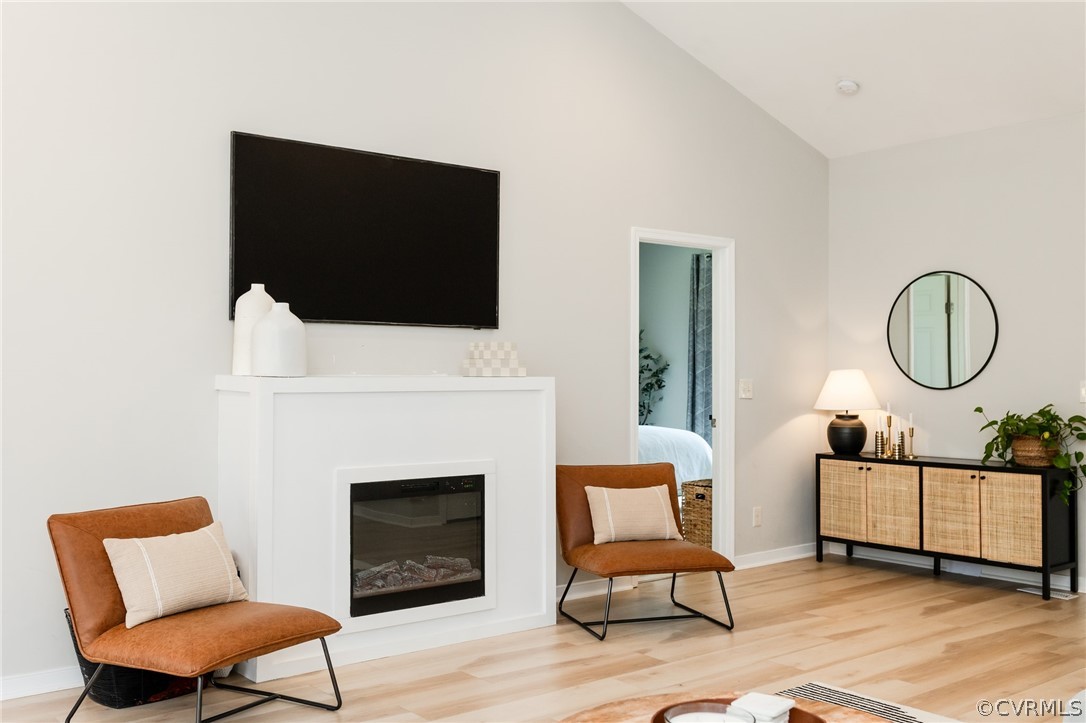 2406 Emanuel Church Road Powhatan, VA 23139 - Photo 11 of 50 a living room with furniture a fireplace and a flat screen tv