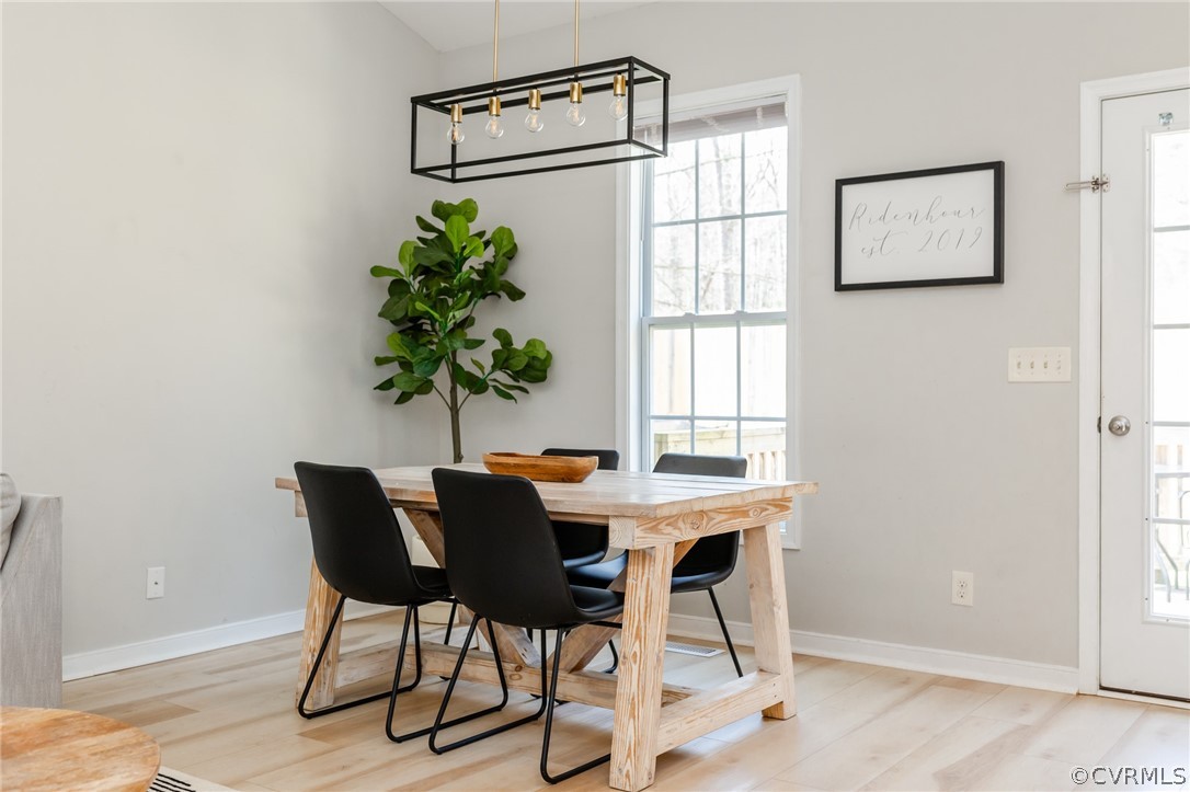 2406 Emanuel Church Road Powhatan, VA 23139 - Photo 13 of 50 a view of a dining room with furniture and a potted plant