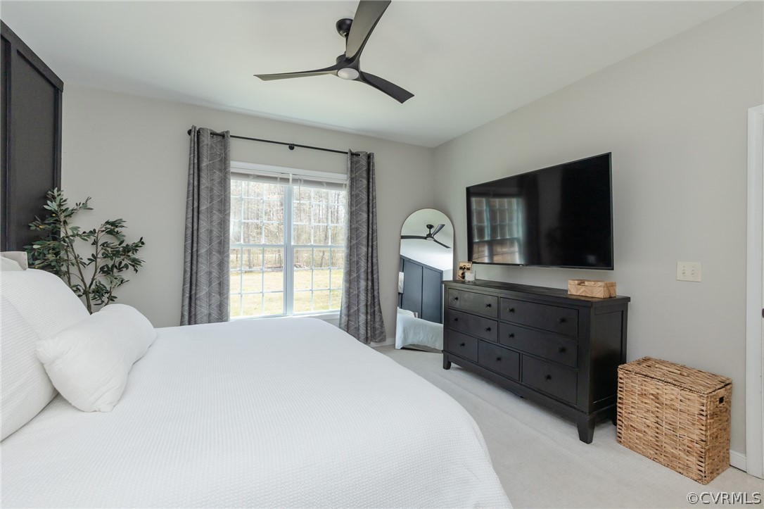 2406 Emanuel Church Road Powhatan, VA 23139 - Photo 25 of 50 a bedroom with a bed and a flat screen tv