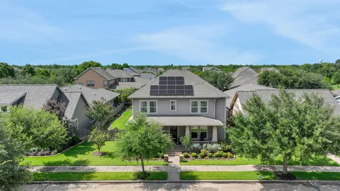 an aerial view of multiple house
