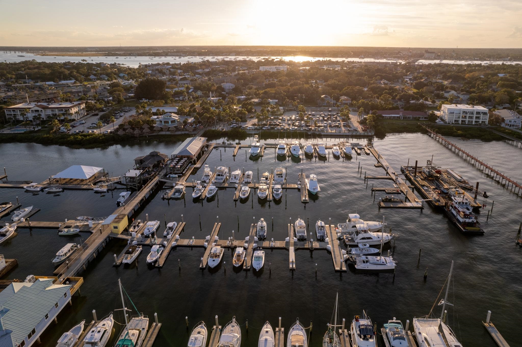 an aerial view of multiple house