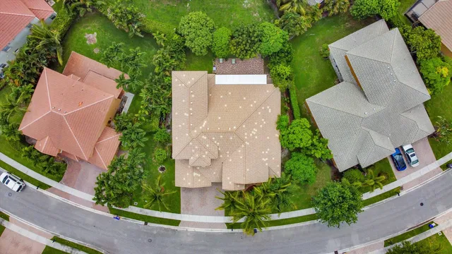 an aerial view of multiple house
