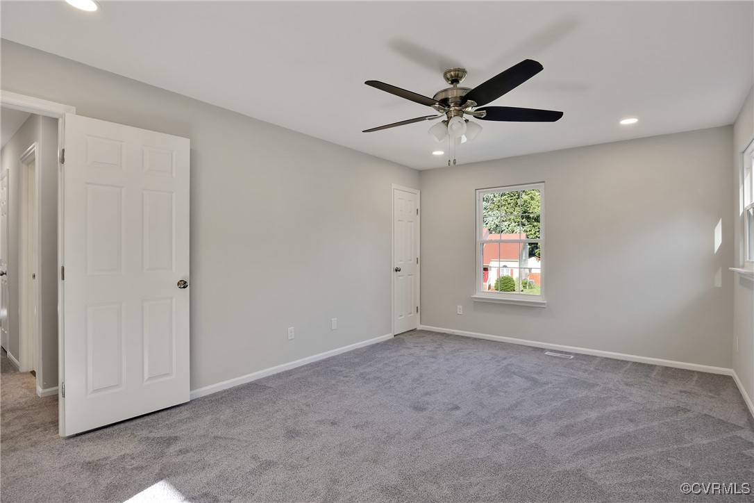 11202 Heathstead Road Chester, VA 23831 - Photo 22 of 50 Carpeted empty room featuring a ceiling fan, reces