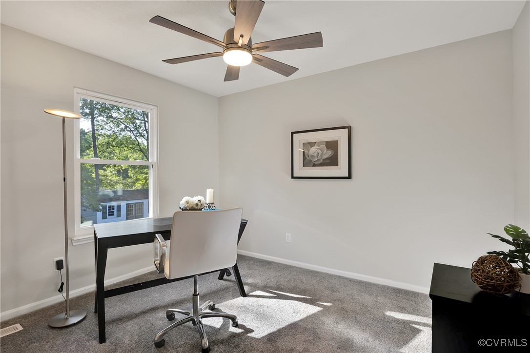 11202 Heathstead Road Chester, VA 23831 - Photo 26 of 50 Home office with baseboards, carpet flooring, and