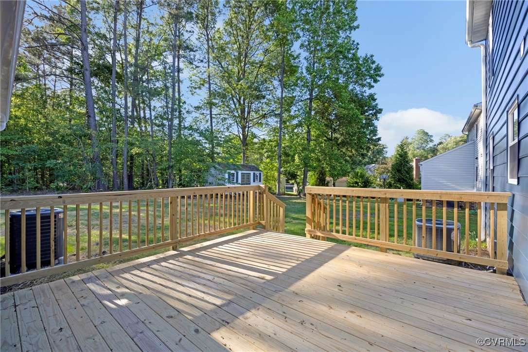 11202 Heathstead Road Chester, VA 23831 - Photo 37 of 50 Deck with an outdoor structure, view of scattered