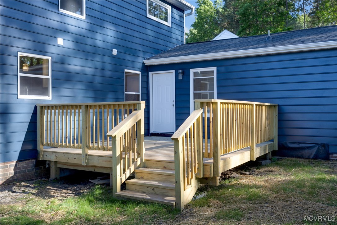 11202 Heathstead Road Chester, VA 23831 - Photo 38 of 50 Entrance to property featuring a wooden deck and a