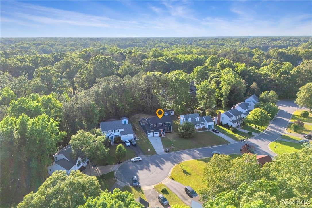 11202 Heathstead Road Chester, VA 23831 - Photo 44 of 50 Aerial view of residential area featuring a heavil