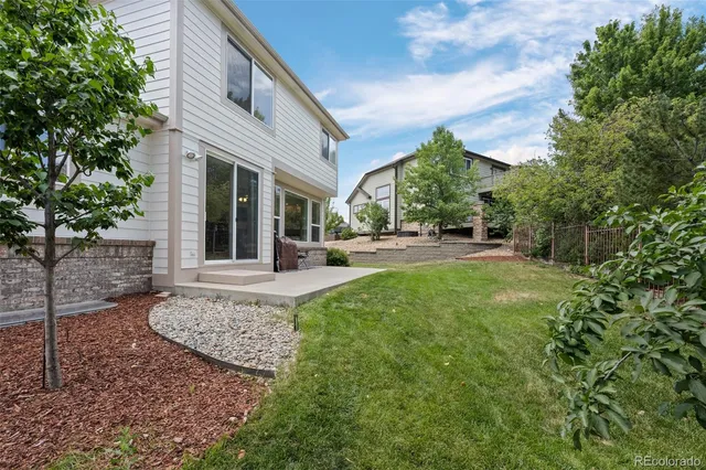 an outdoor space with patio