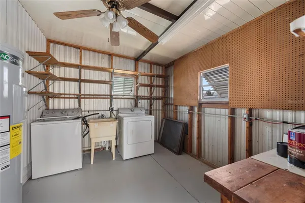 a room with storage and utility