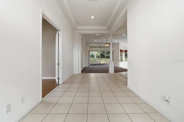 a view of an empty room and window