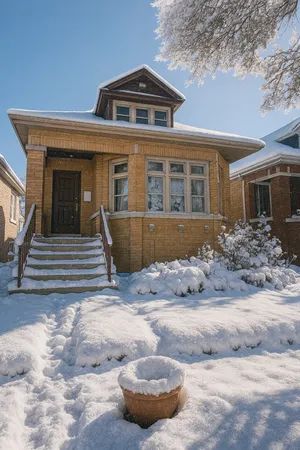 a front view of a house