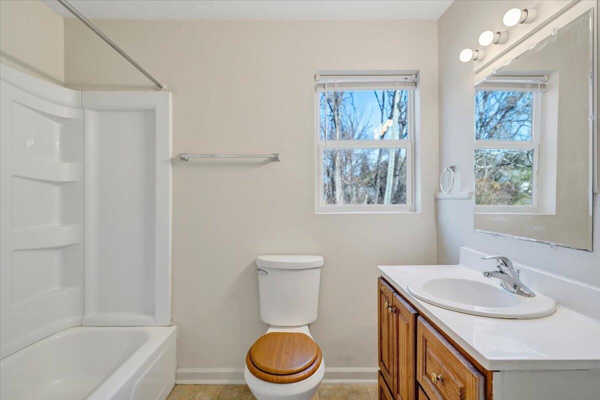 5549 Hollins Road Roanoke, VA 24019 - Photo 25 of 48 a bathroom with a toilet a sink and a bathtub