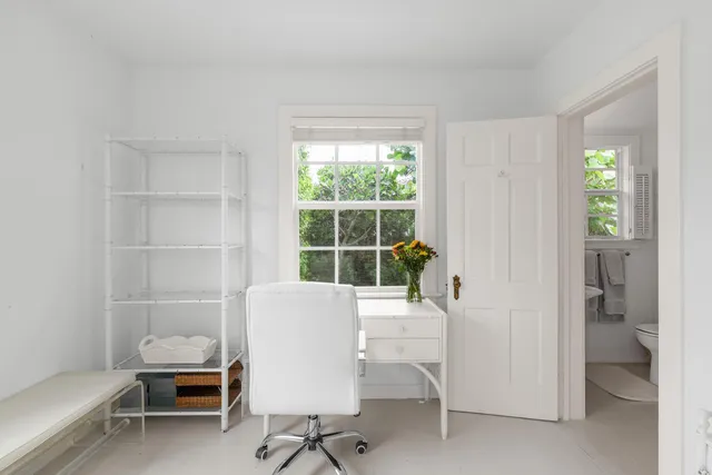 a view of backyard with a garden and plants