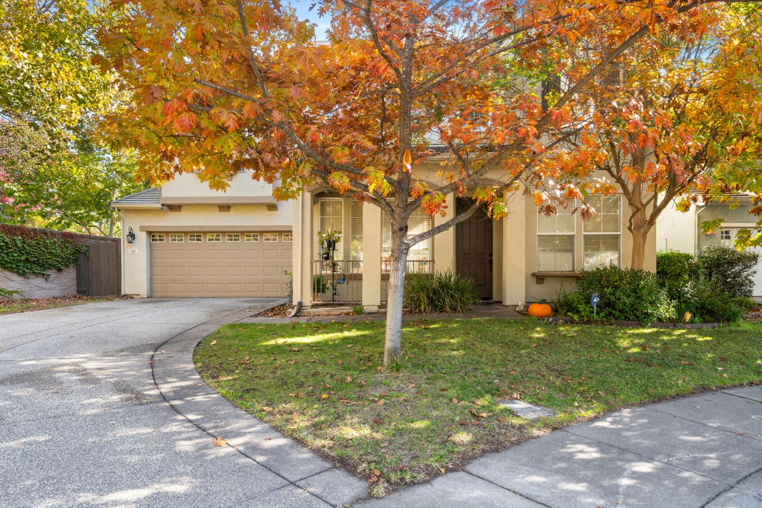 46 Bascom Court Sacramento, CA 95835 - Photo 1 of 34 a front view of a house with a yard garage and outdoor seating