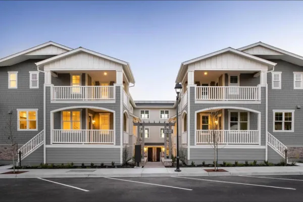 a front view of a residential houses