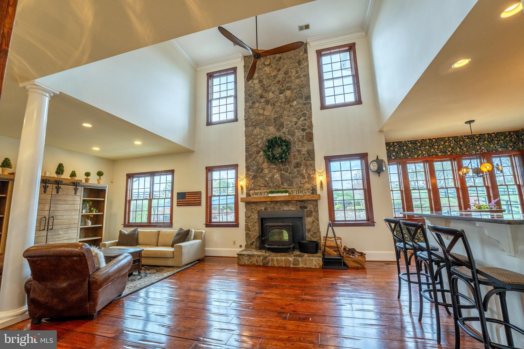 15718 Old Waterford Road Waterford, VA 20197 - Photo 19 of 81 a living room with furniture and a fireplace