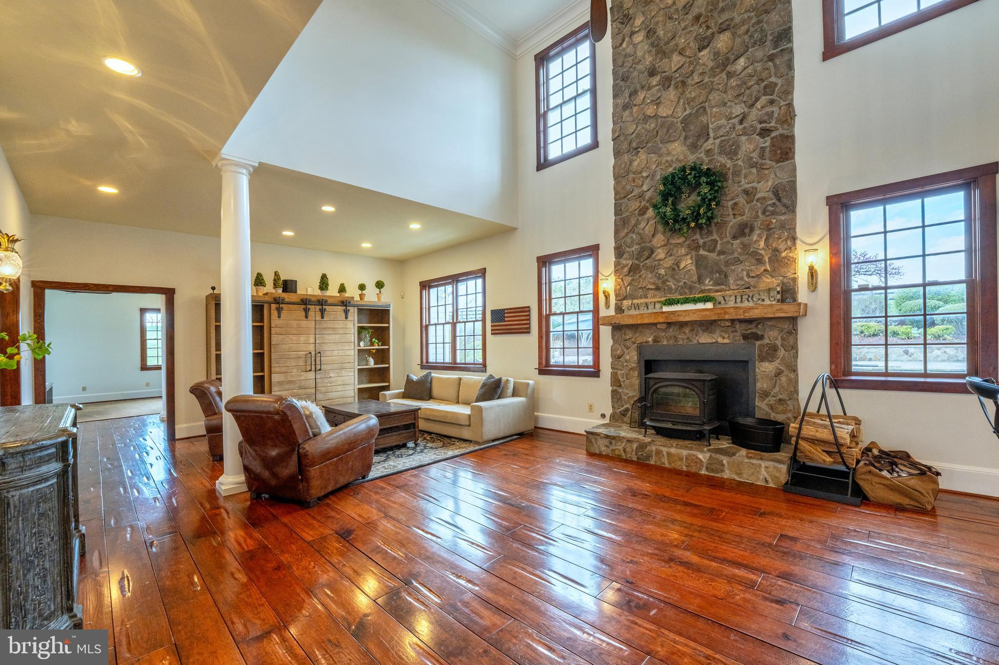 15718 Old Waterford Road Waterford, VA 20197 - Photo 20 of 81 a living room with furniture and a fireplace