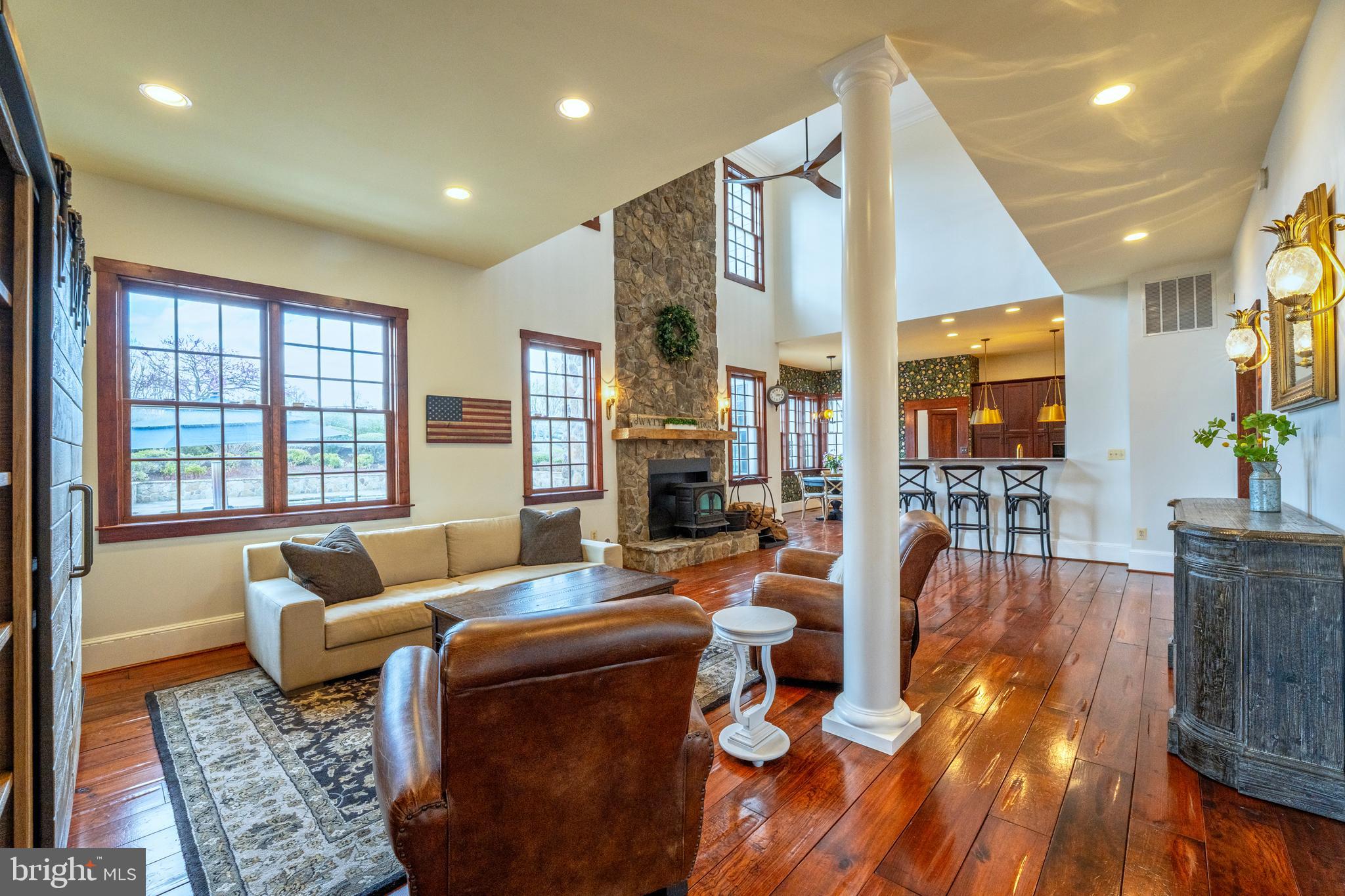 15718 Old Waterford Road Waterford, VA 20197 - Photo 22 of 81 a living room with fireplace furniture and a wooden floor