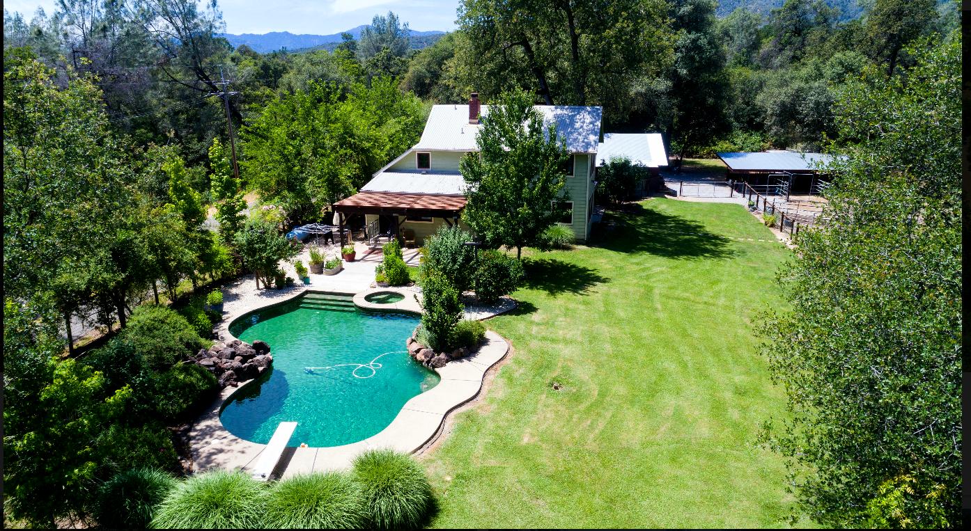 13148 South Fork Road Igo, CA 96047 - Photo 2 of 50 POOL-HOME-FRONT YARD