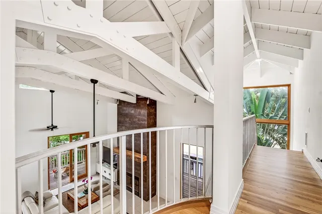 a view of entryway with wooden floor
