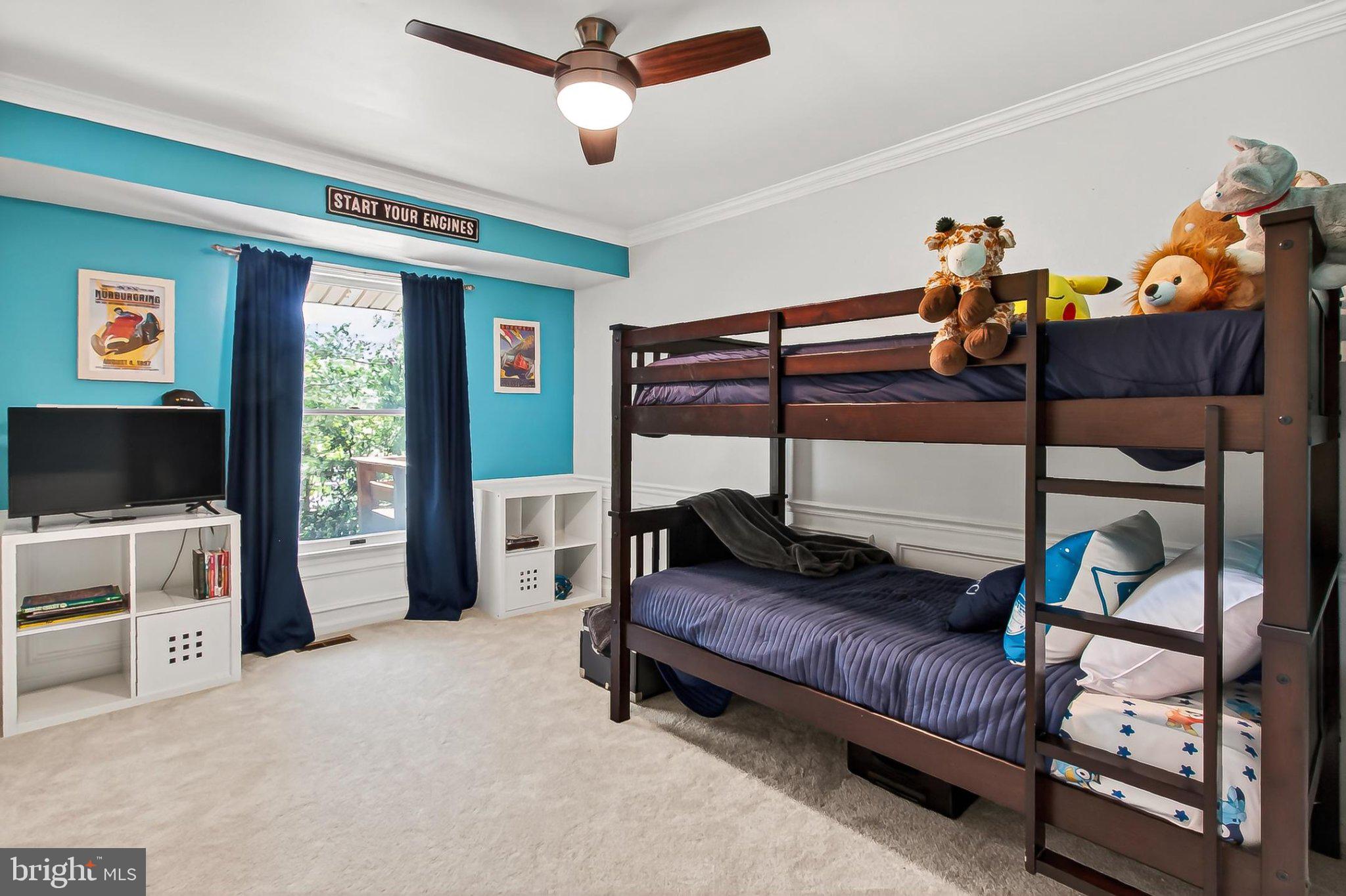 6908 Rochambeau Place Springfield, VA 22153 - Photo 29 of 70 Bedroom 3 newer ceiling fan & neut carpet